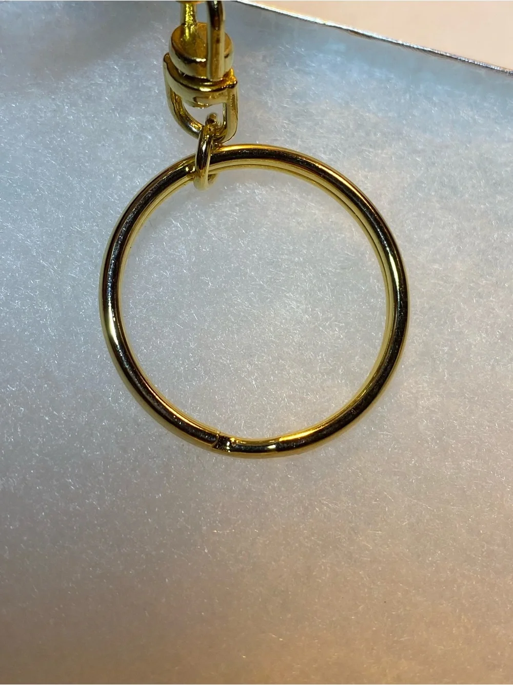 Crystal Cut Glass Apple Golden KeyChain